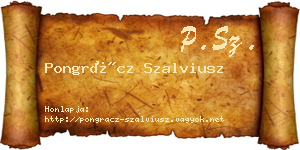 Pongrácz Szalviusz névjegykártya